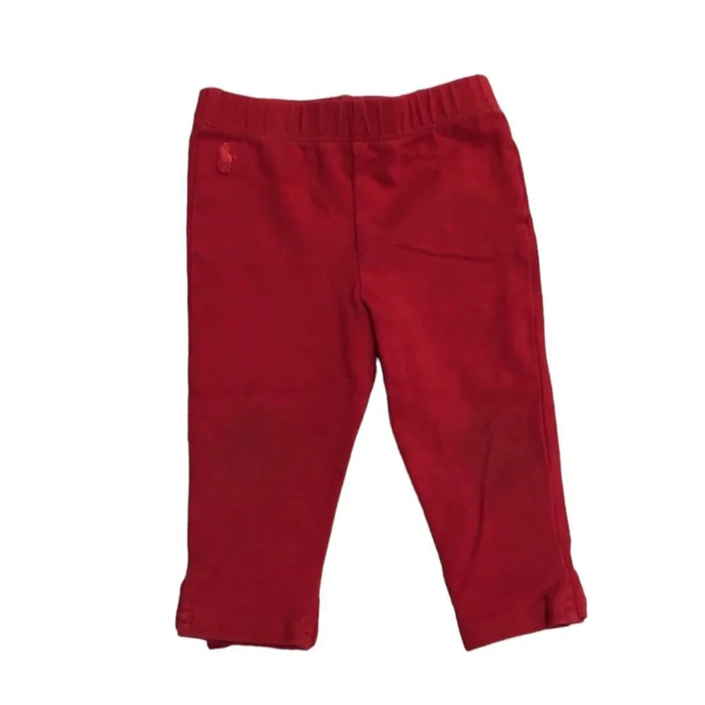 Ralph Lauren 9m Red Bow Leggings